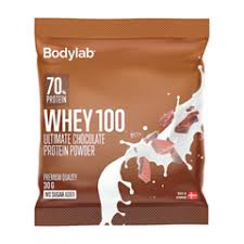 BodyLab - Whey 100 - Milkshake Sachet supplement facts and nutrition information label