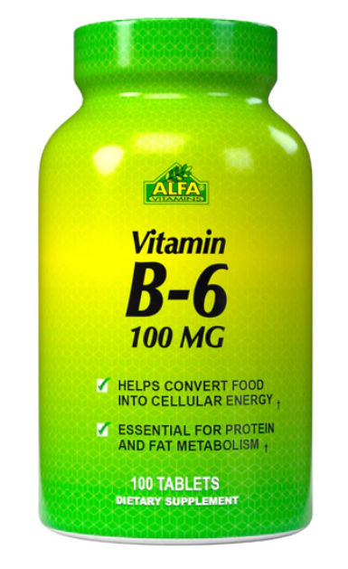 Vitamin B-6 100MG - 100 Tablets