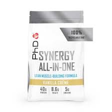 PHD - All In One Lean Muscle Building Protein supplement facts and nutrition information label