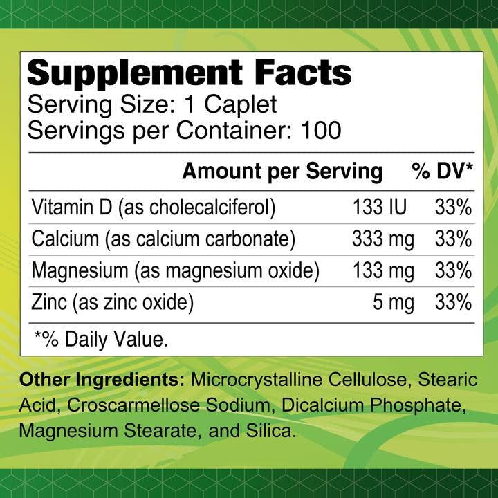 CALCIUM MAGNESIUM ZINC + VITAMIN D