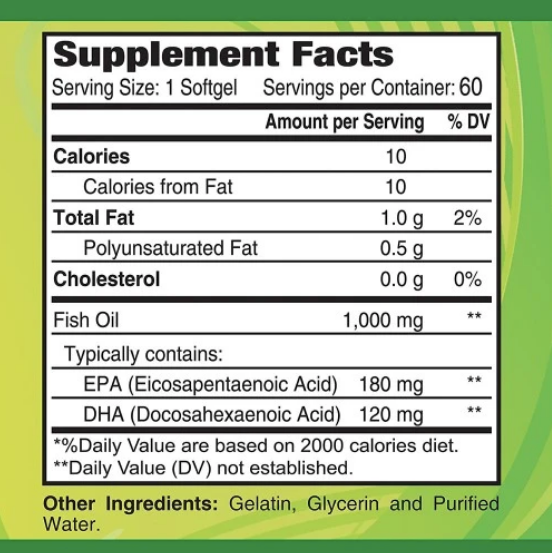 OMEGA 3 FISH OIL 1000MG