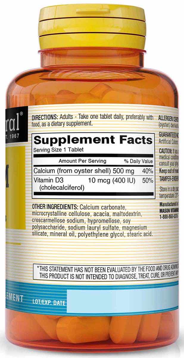 CALCIUM 500 MG (OYSTER SHELL) + VITAMIN D3