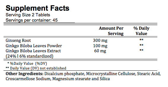 GINSENG & GINKGO BILOBA
