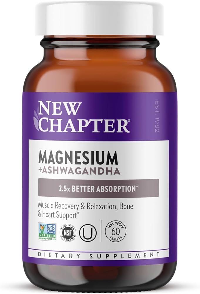New Chapter Magnesium Glycinate 325mg & Ashwagandha 30 tablets