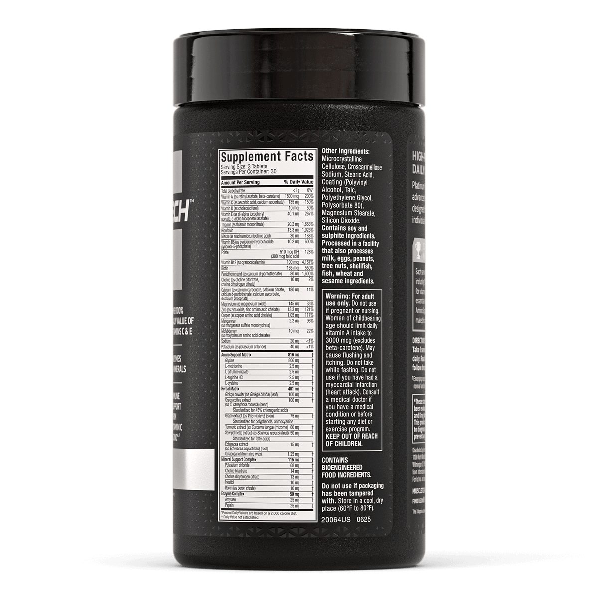 MuscleTech - Platinum Multivitamin 90 Tablets