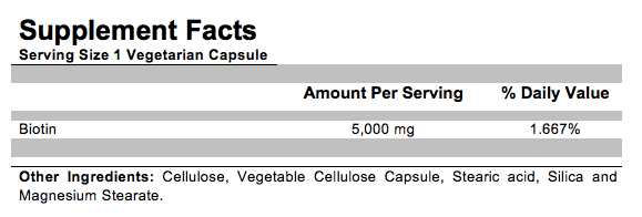 BIOTIN 5000MCG